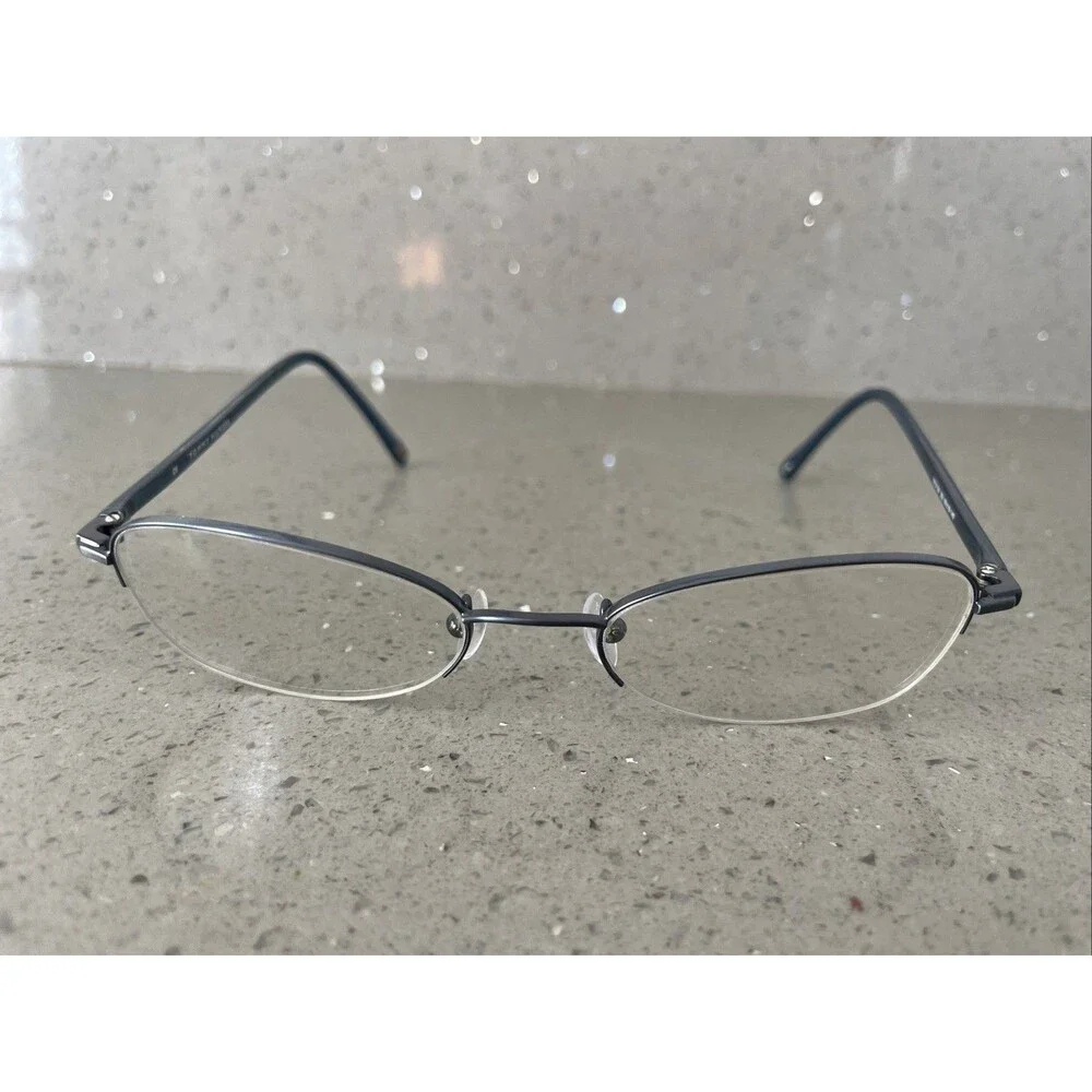 TOMMY HILFIGER TH3124 BL Eyeglasses Frames ONLY Half Rim 50-18-140 Blue oval